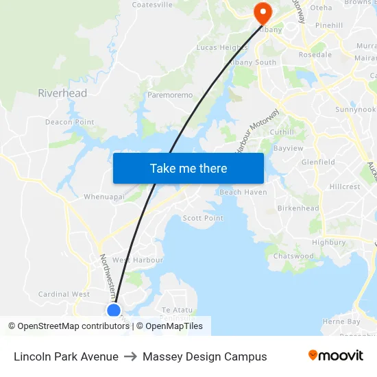 Lincoln Park Avenue to Massey Design Campus map
