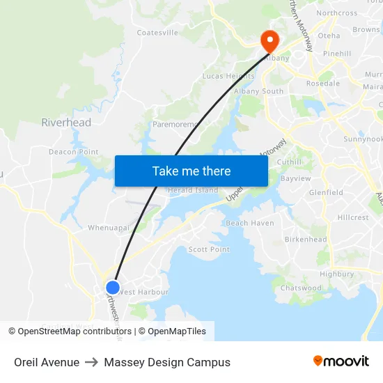 Oreil Avenue to Massey Design Campus map
