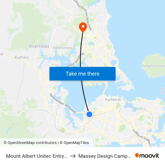 Mount Albert Unitec Entry 2 to Massey Design Campus map