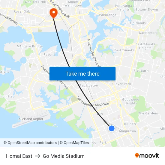 Homai East to Go Media Stadium map