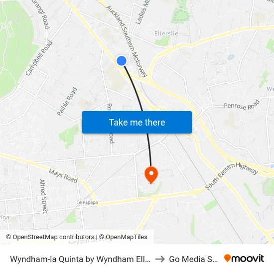 Wyndham-la Quinta by Wyndham Ellerslie Auckland to Go Media Stadium map