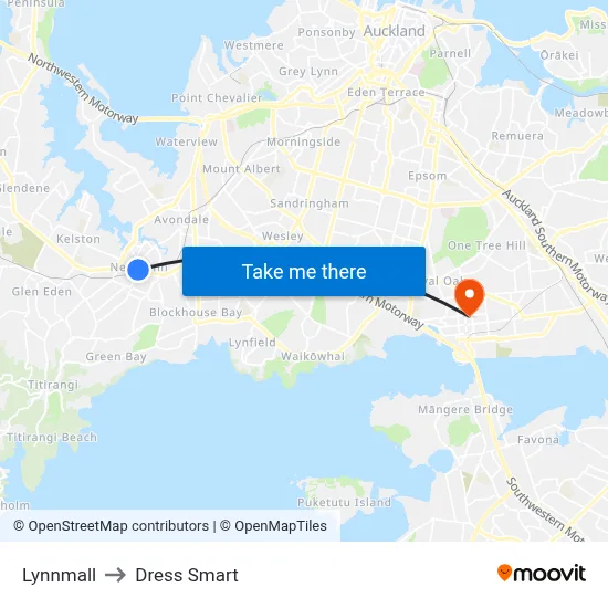 Lynnmall to Dress Smart map
