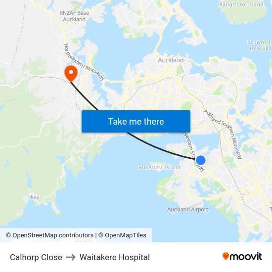 Calhorp Close to Waitakere Hospital map