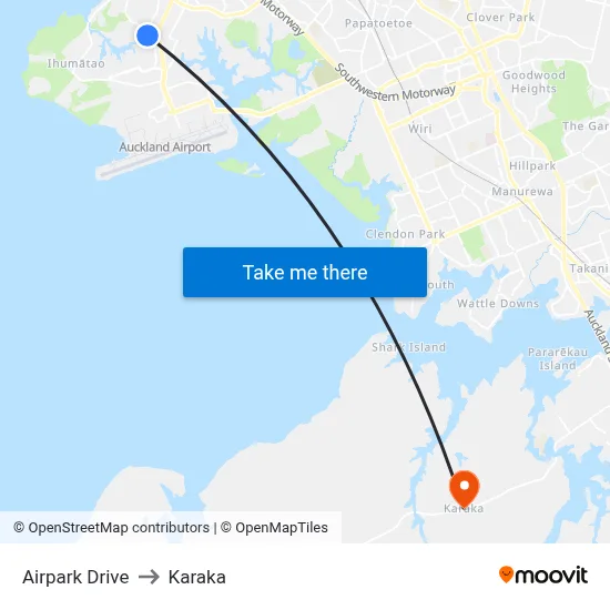 Airpark Drive to Karaka map