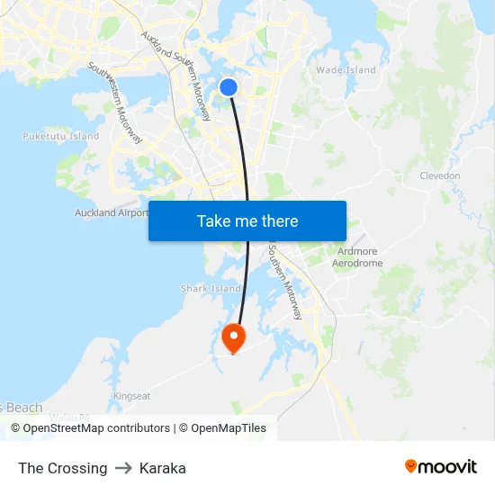 The Crossing to Karaka map