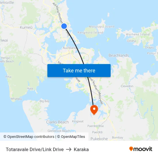 Totaravale Drive/Link Drive to Karaka map