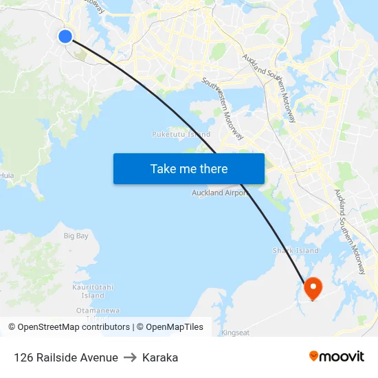 126 Railside Avenue to Karaka map