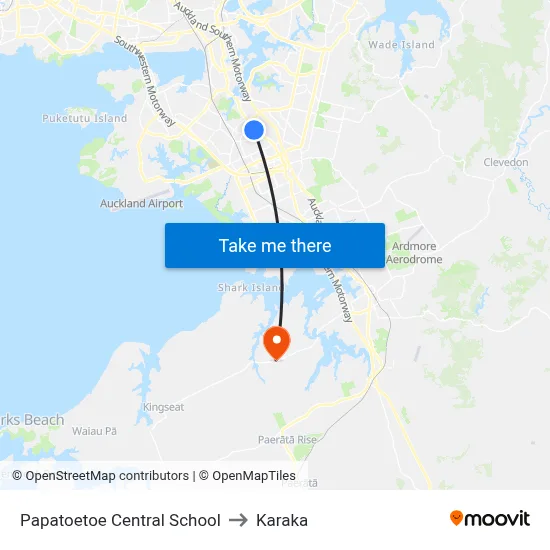 Papatoetoe Central School to Karaka map
