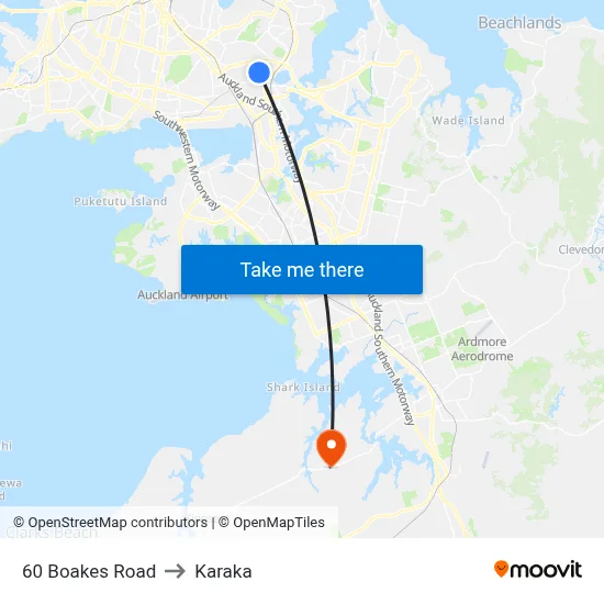 60 Boakes Road to Karaka map