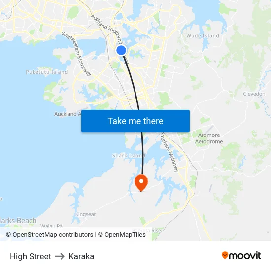 High Street to Karaka map