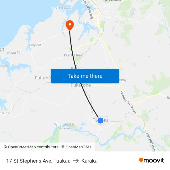 17 St Stephens Ave, Tuakau to Karaka map