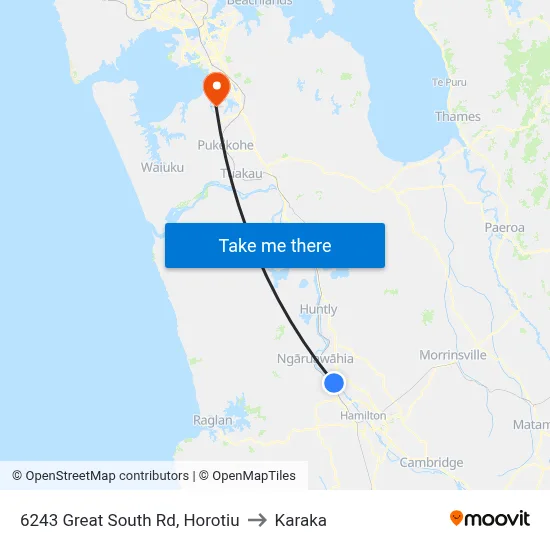 6243 Great South Rd, Horotiu to Karaka map