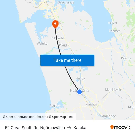 52 Great South Rd, Ngāruawāhia to Karaka map