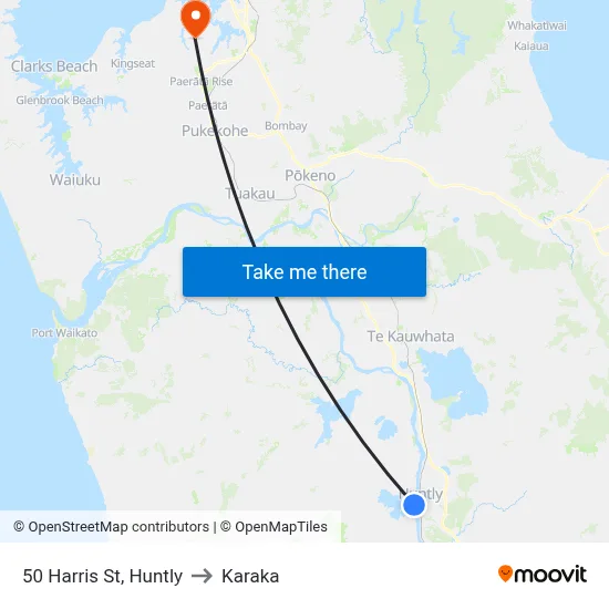 50 Harris St, Huntly to Karaka map
