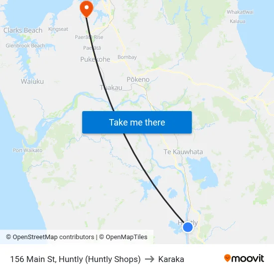 156 Main St, Huntly (Huntly Shops) to Karaka map