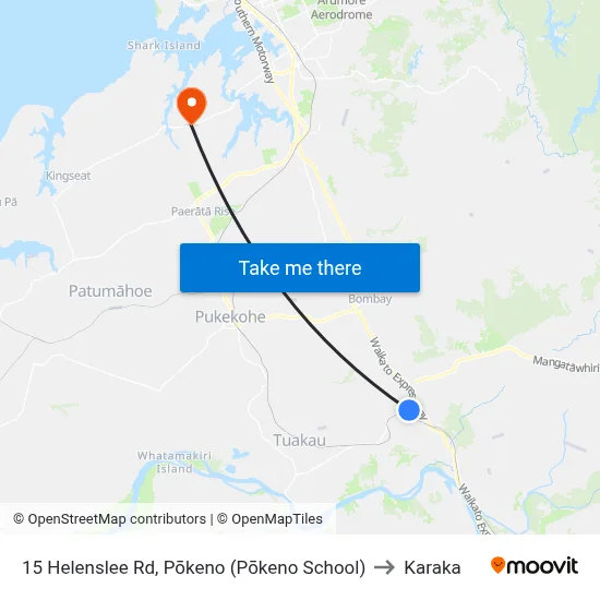 15 Helenslee Rd, Pōkeno (Pōkeno School) to Karaka map