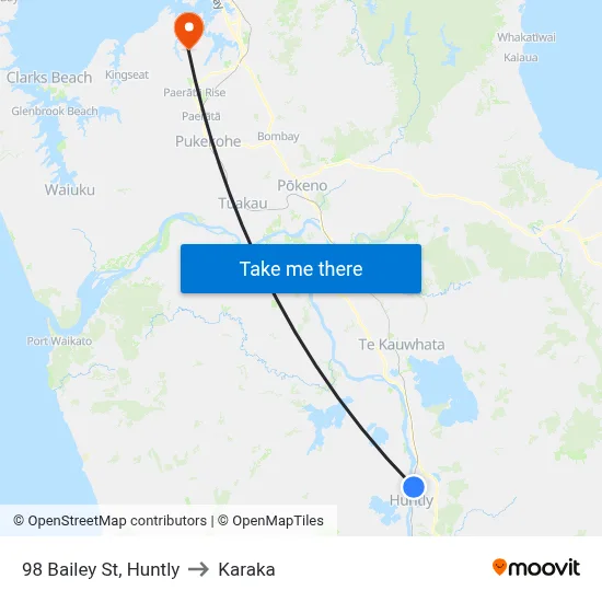 98 Bailey St, Huntly to Karaka map