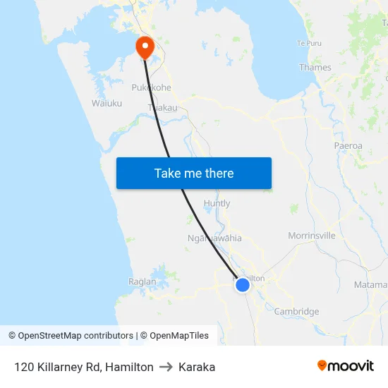 120 Killarney Rd, Hamilton to Karaka map