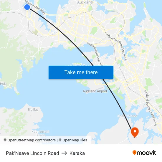 Pak'Nsave Lincoln Road to Karaka map