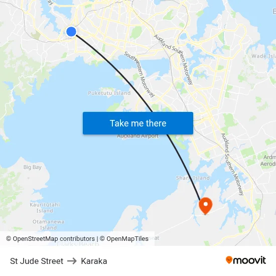 St Jude Street to Karaka map