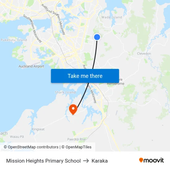 Mission Heights Primary School to Karaka map