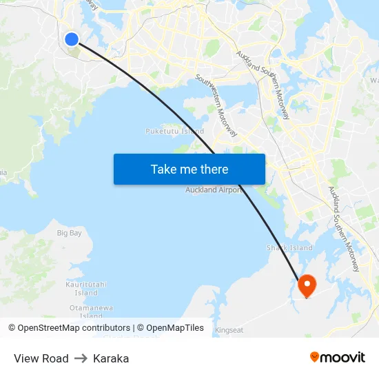 View Road to Karaka map