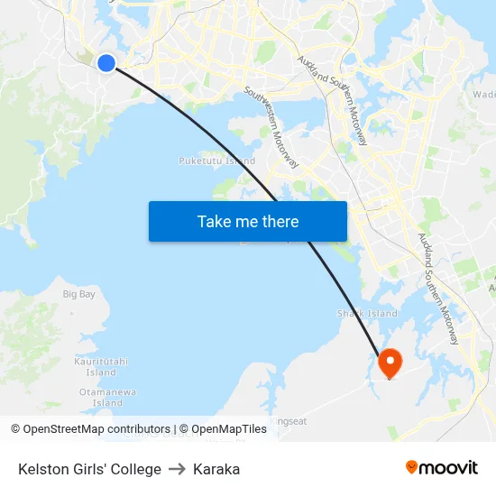 Kelston Girls' College to Karaka map