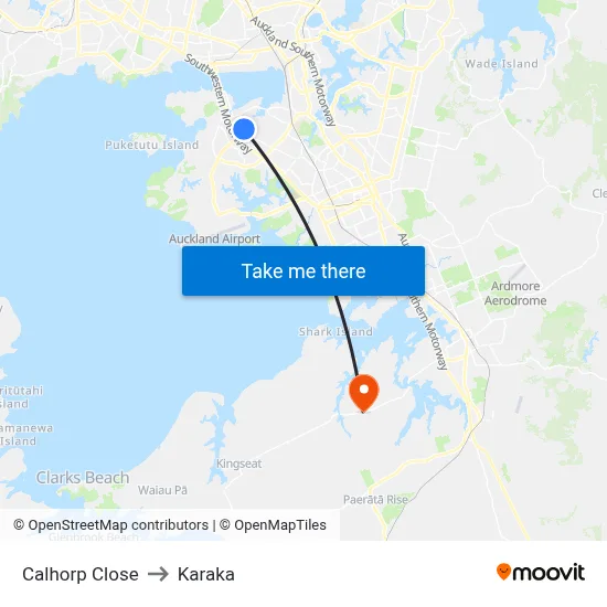 Calhorp Close to Karaka map