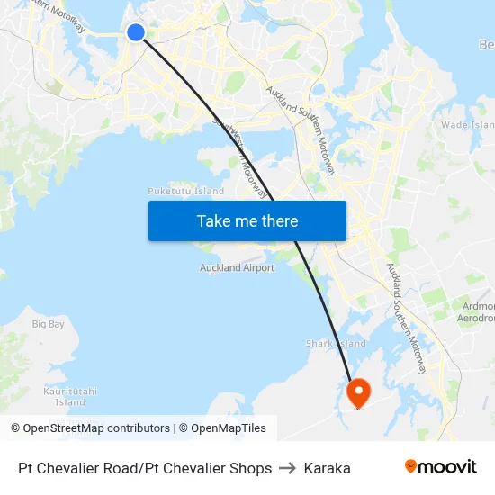 Pt Chevalier Road/Pt Chevalier Shops to Karaka map