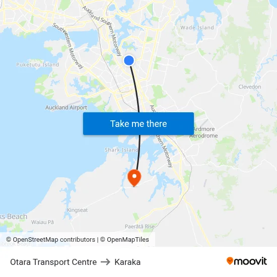 Otara Transport Centre to Karaka map