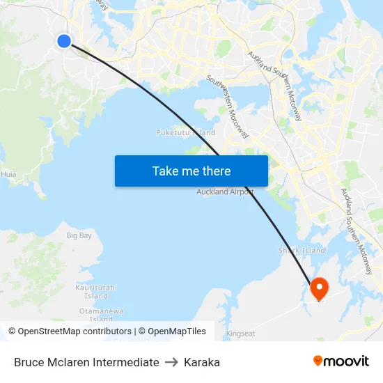 Bruce Mclaren Intermediate to Karaka map