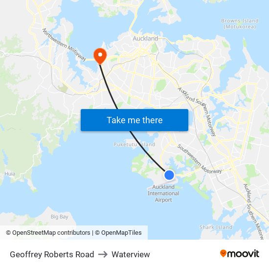 Geoffrey Roberts Road to Waterview map