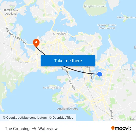 The Crossing to Waterview map