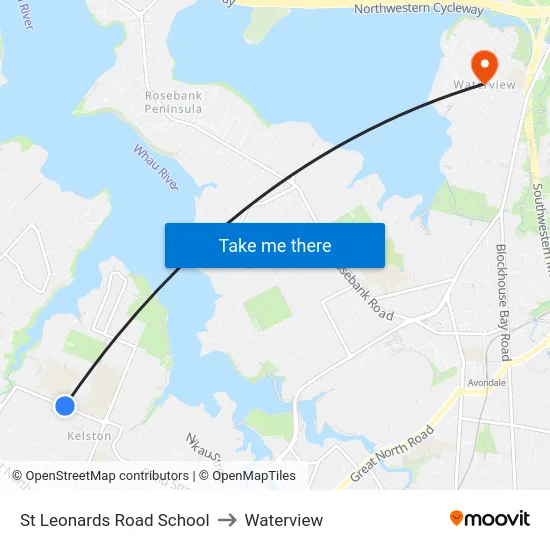 St Leonards Road School to Waterview map