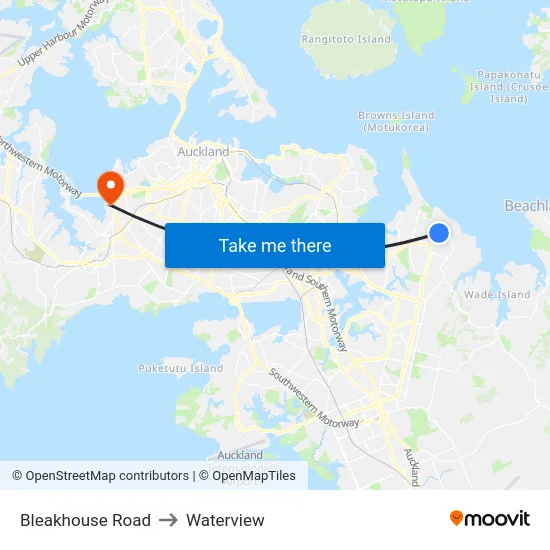 Bleakhouse Road to Waterview map