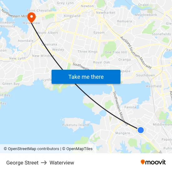 George Street to Waterview map