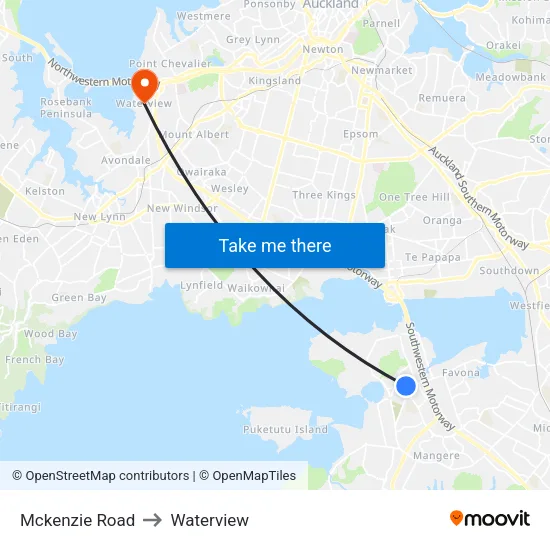Mckenzie Road to Waterview map