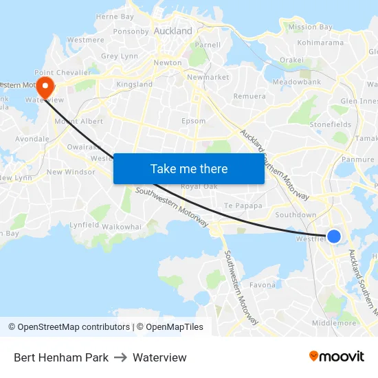 Bert Henham Park to Waterview map