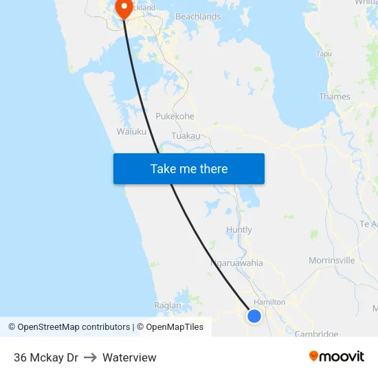 36 Mckay Dr, Hamilton to Waterview map