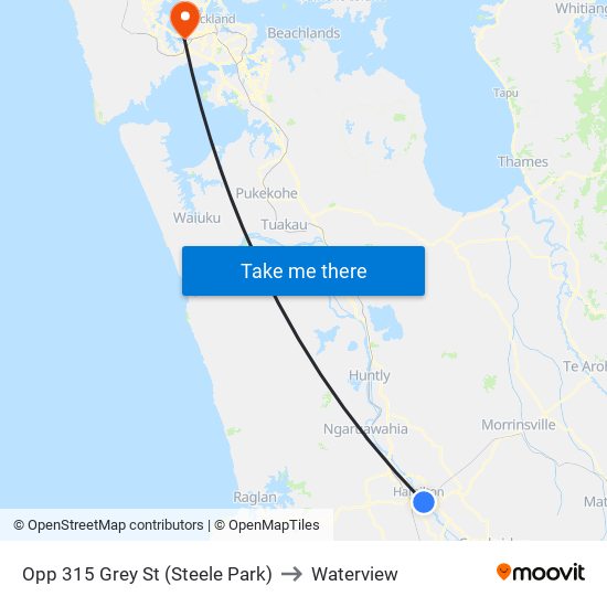 Opp 315 Grey St (Steele Park) to Waterview map