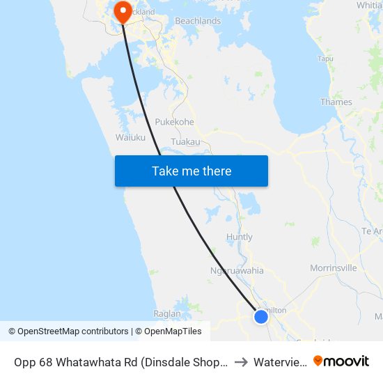 Opp 68 Whatawhata Rd (Dinsdale Shops) to Waterview map