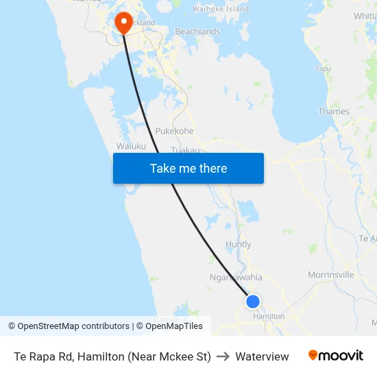 Te Rapa Rd, Hamilton (Near Mckee St) to Waterview map