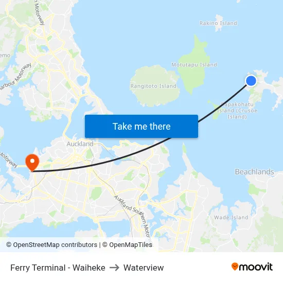 Ferry Terminal - Waiheke to Waterview map