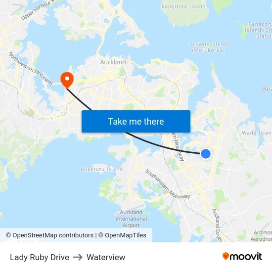 Lady Ruby Drive to Waterview map