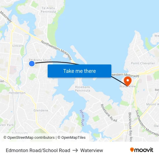 Edmonton Road/School Road to Waterview map