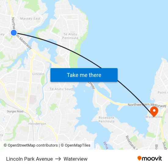 Lincoln Park Avenue to Waterview map