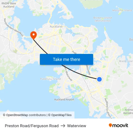 Preston Road/Ferguson Road to Waterview map