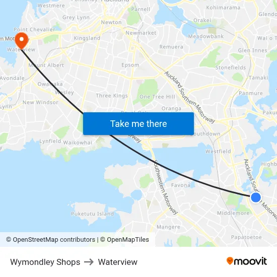 Wymondley Shops to Waterview map