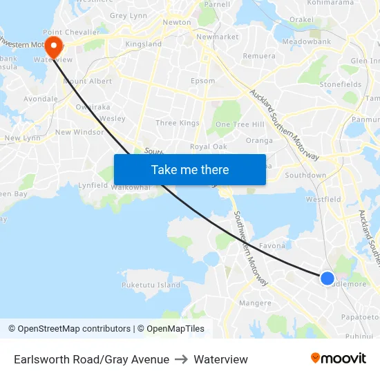 Earlsworth Road/Gray Avenue to Waterview map