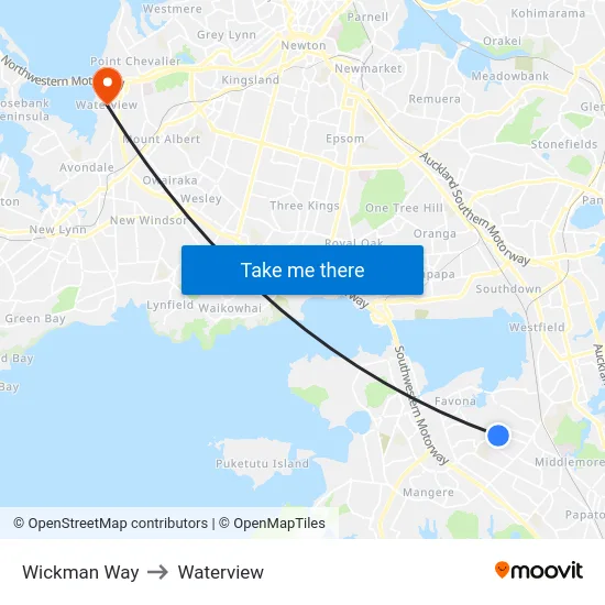 Wickman Way to Waterview map
